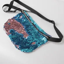Новая сумка на поясном ремне Для женщин Для мужчин модные Повседневное двухцветные блестки Унисекс Груди Сумка дорожная поясная сумка для Для мужчин Fanny Pack C25
