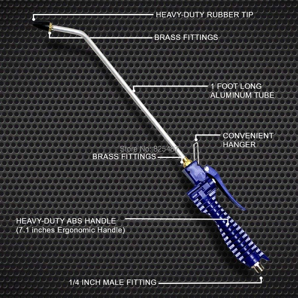 5 Inch Air Blow Gun Angled Bent Nozzle Compressor Duster Nozzle Cleaner Tool 5 Inch Air Blow Gun Angled Bent Nozzle Compressor Duster Nozzle Cleaner Tool