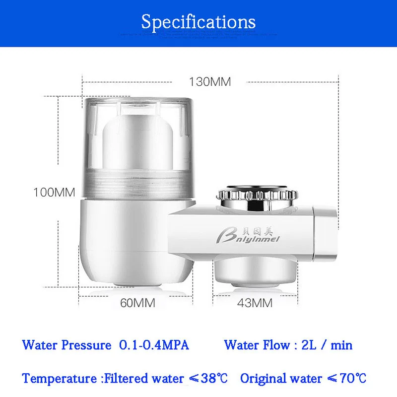 Семейный Фильтр для фильтрации воды, смеситель, Очищающий фильтр для воды, здоровый керамический фильтр на кран для очистки воды