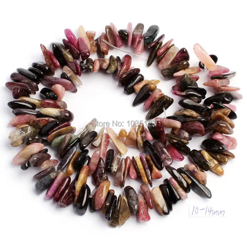 High Quality 10-14mm Natural Mixed Color Tourmaline Stick Shape Stone DIY Gems Loose Beads Strand 15&quot Jewelry Making w670 | Украшения и