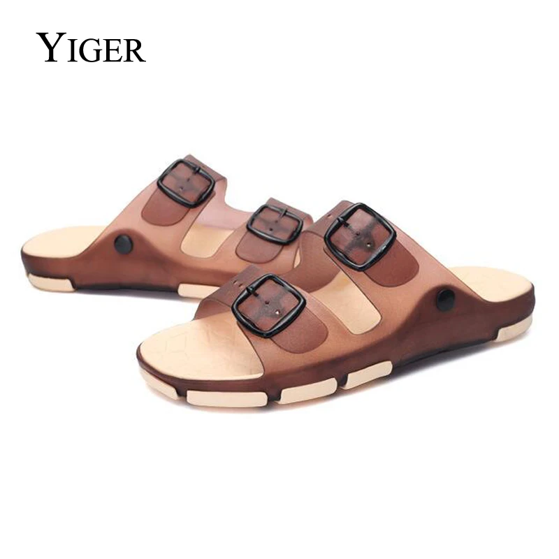 YIGER новые мужские крутые слиперы пляжные прозрачная обувь модная Уличная