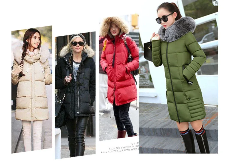 Зимняя куртка, новейшее элегантное женское пальто, высококачественное пуховое хлопковое пальто, тонкое пальто средней длины с капюшоном, куртка с меховым воротником, OK282