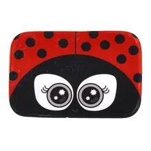 Красные, черные коврики Добро пожаловать коврики Божья коровка девушка вход ковер для дома Резиновые Нескользящие поддержку машинная стирка