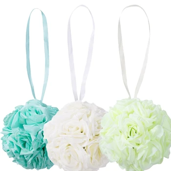 

Flower Kissing Ball Wedding Silk Rose Ball Party Pomander Party Hanging Decor