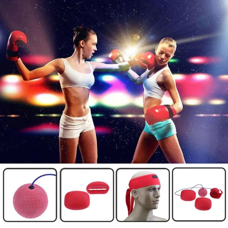 Боевой мяч резиновые пробивая мяч боксерское оборудование с головным ремешком для Скорость Обучение Муай Тай Бокс Тренажерный зал