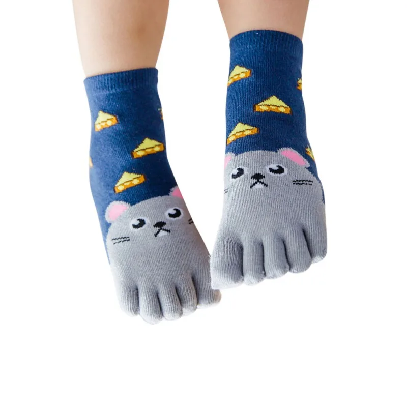 

Toddler Girls Boys Socks Cartoon Animal Five Fingers Leisure Breathable Toe Socks Cute Baby Kids Hosiery Toe Socks