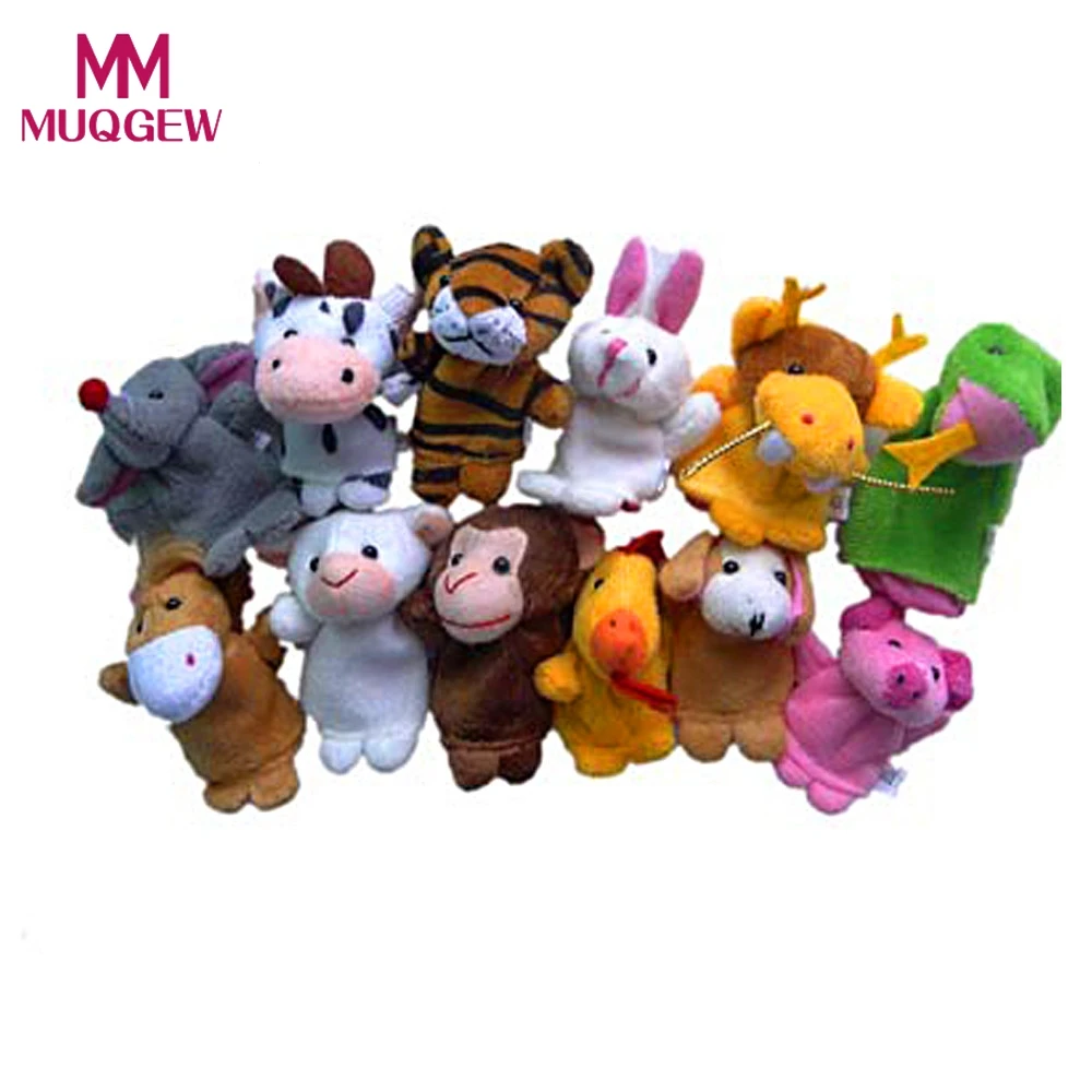 12pcs Animal Finger dolls Flannel Child Baby Early Education tool Toys