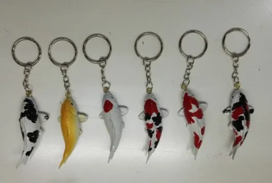 

3pcs/set Artificial fish accessories keychain furnishings model koi keychain three