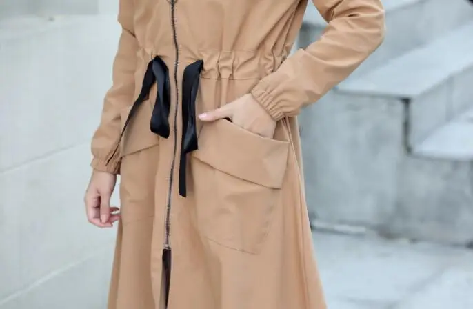 2XL-7XL Горячее предложение весеннее женское Новое модное тонкое длинное пальто с капюшоном большого размера