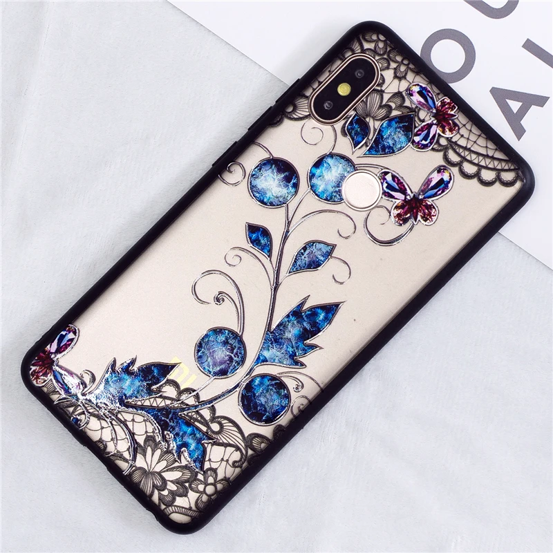 For Redmi Note 5 Case 3D Lace Flower Butterfly Phone Back Cover For Xiaomi Redmi Note 5 Pro Note 4X Sexy Floral Hard PC Fundas (3)