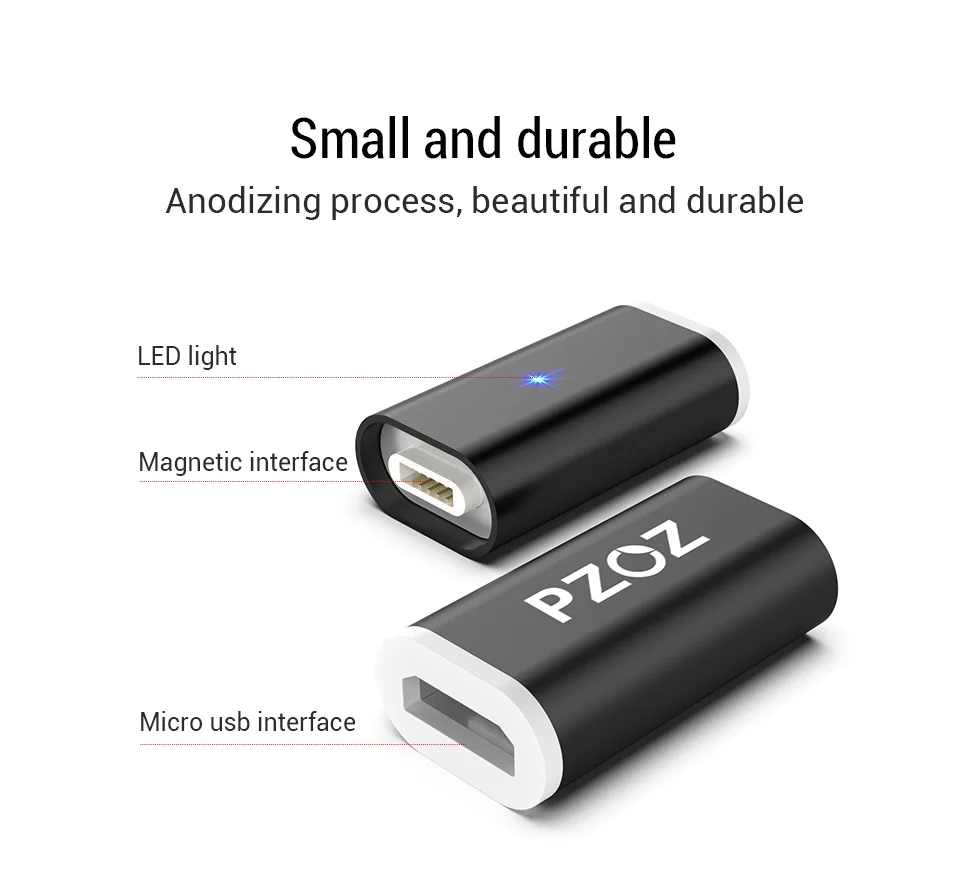 PZOZ Магнитный Кабель-адаптер Micro usb адаптер для быстрой зарядки телефона Microusb type-C магнитное зарядное устройство usb c для iphone xiaomi type C