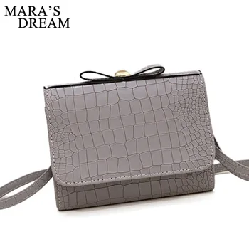 

Mara's Dream 2019 Women Messenger Bags Mini alligator Handbag bow shoulder bags Flap Hand Crossbody Bag For Lady Sac Femme Bolsa