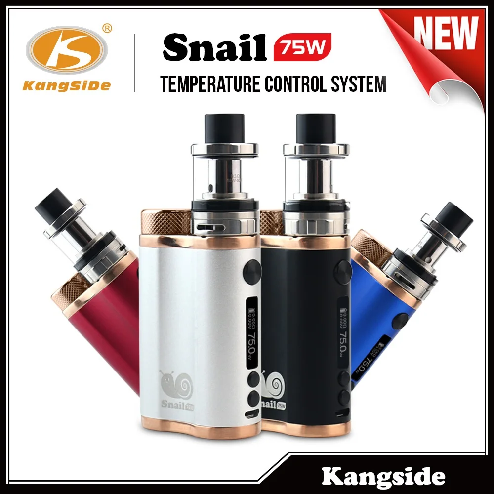 Original Electronic Cigarette Kangside Snail TC box mod Kit 75W vape