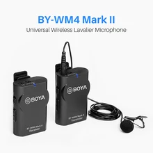 Boya BOYA BY-WM4/BY-WM4 Mark II Wireless Microphone System Lavalier Lapel Mic for Canon Nikon Sony DSLR cameras цена Boya BOYA BY-WM4/BY-WM4 Mark II Wireless Microphone System Lavalier Lapel Mic for Canon Nikon Sony DSLR cameras цены онлайн