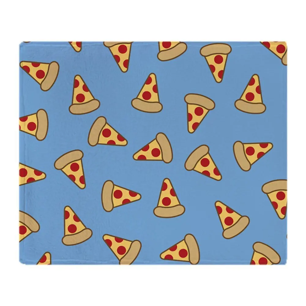 Custom Creative Design Blanket Cute Pizza Pattern Soft Fleece Throw