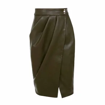 

Modphy 2019 Women's Skirt PU Leather Pencil High Waist Sexy Skirt Bodycon Wholesale