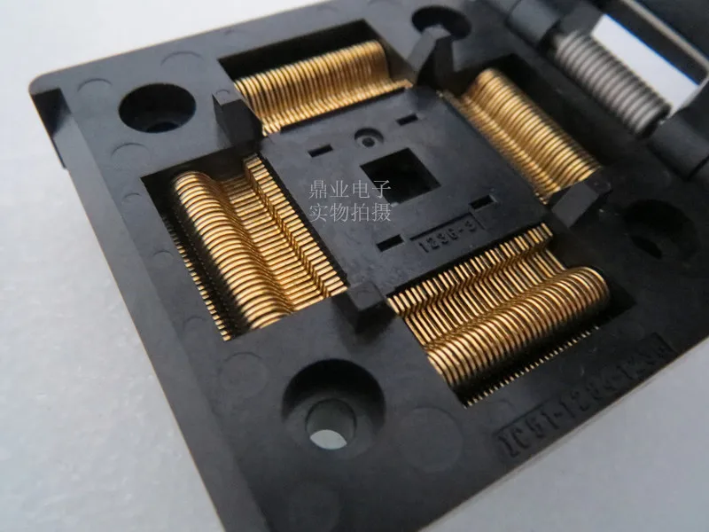 Clamshell IC51-1284-1236 QFP128 LQFP128 spacing 0.5mm IC Burning seat Adapter testing seat Test Socket test bench in stock network wire tracer