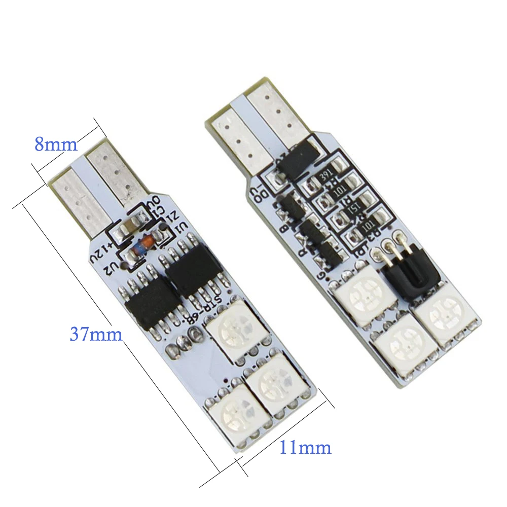 2x T10 194 168 W5W RGB 5050 SMD 6 LED 12 LED Car Reading Wedge Light Lamp 16 Colors LED Bulb With Remote Controller Flash Strobe 2x T10 194 168 W5W RGB 5050 SMD 6 LED 12 LED Car Reading Wedge Light Lamp 16 Colors LED Bulb With Remote Controller Flash Strobe