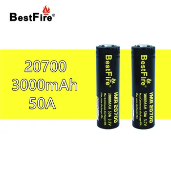 

2pcs Bestfire 20700 3.7V 50A 3000mAh Electronic Cigarette Vape Rechargeable Battery for IJOY Captain PD270 SMOK 20700 Mod Kit