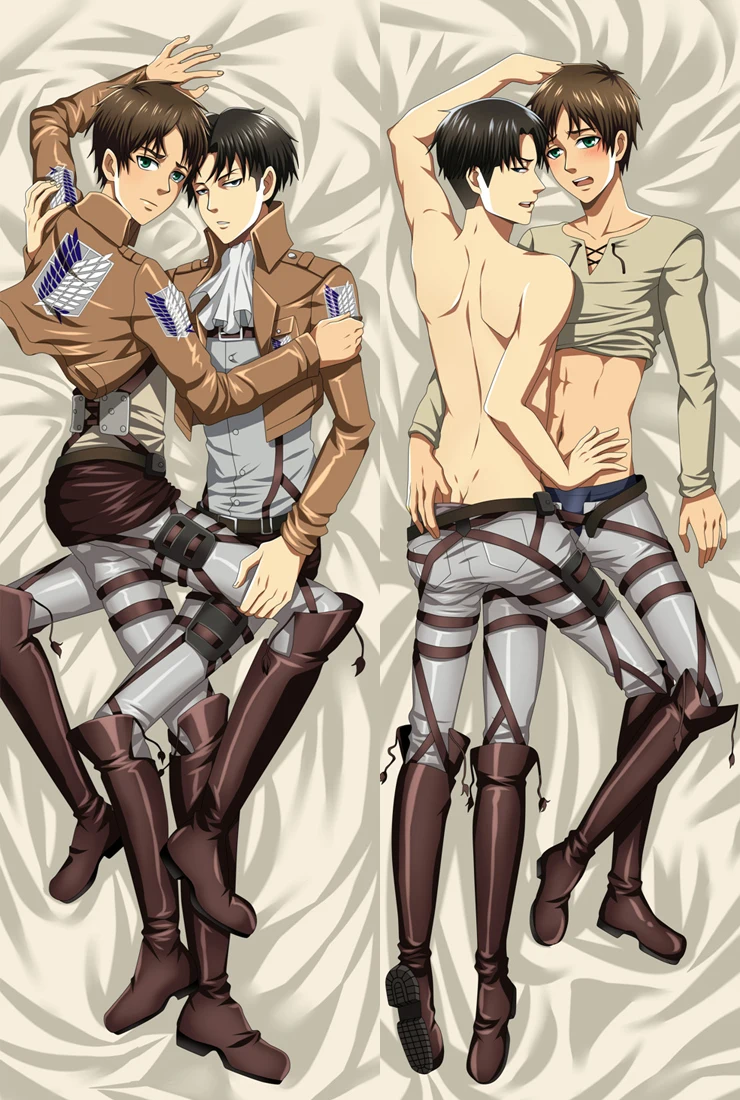 Shingeki no Kyojin персонажи Eren Yeager Ymir Levi Hannes наволочка нападающие гиганты Атака Титанов