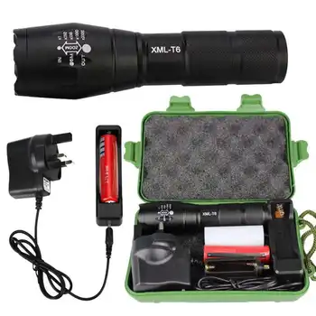 

5000LM Tactical T6 Zoomable LED Flashlight Rechargeable Adjustable Torch Lamp outdoor travel adventure lighting flashlight #4A16
