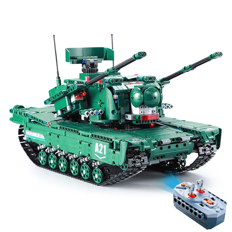 

New Military War 2 in 1 M1A2 Tank WW2 RC Tank Set Building Blocks Bricks Creator Technic Children Toys Christmas Education Gift