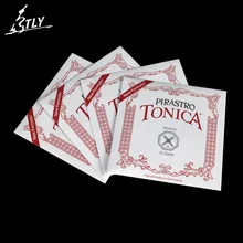 Лидер продаж Пирастро Tonica скрипки струны 4 шт./компл., e, красные/зеленые/голубые/желтые/d нейлон скрипки струны 4/4 3/4