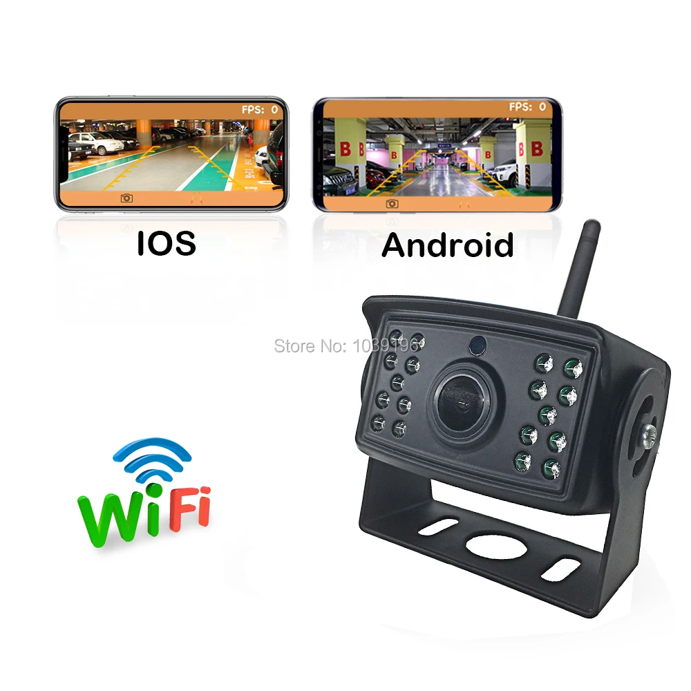 Newest Car Rear View Camera DIY Cigarette Lighter WiFi Wireless Reverse HD Night Vision Backup Camera For Iphone IOS Android