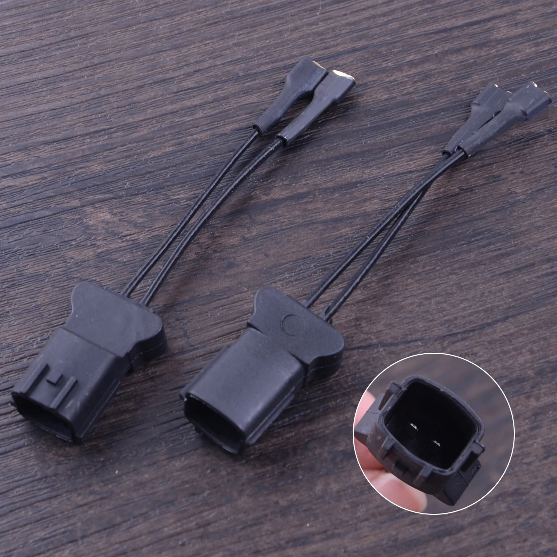 CITALL 2Pcs Car Horn Speaker Wiring Adapter Harness Pigtail Socket Black Plastic 11cm Length Fit for Hyundai | Автомобили и
