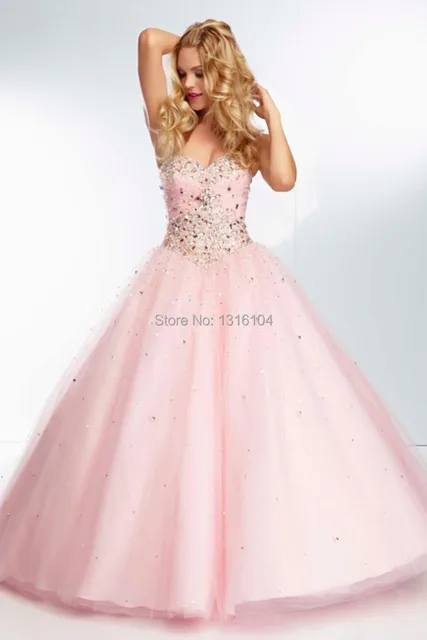 pink poofy prom dress