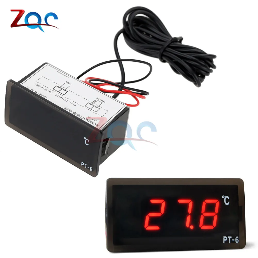 Vehicle Digital Thermometer Car LED Temperature Meter Probe 40110