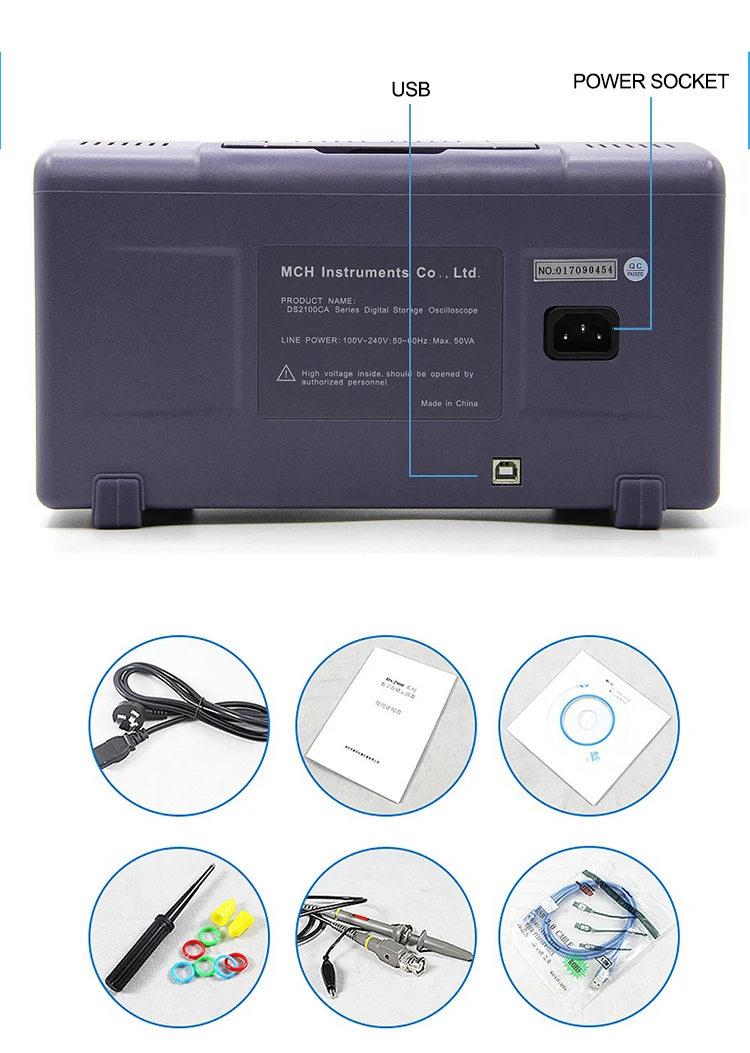 Цифровой осциллограф DS-2200CA портативный 200 МГц 2 канала 1GS/a цветной дисплей USB Osciloscopio ручные осциллографы