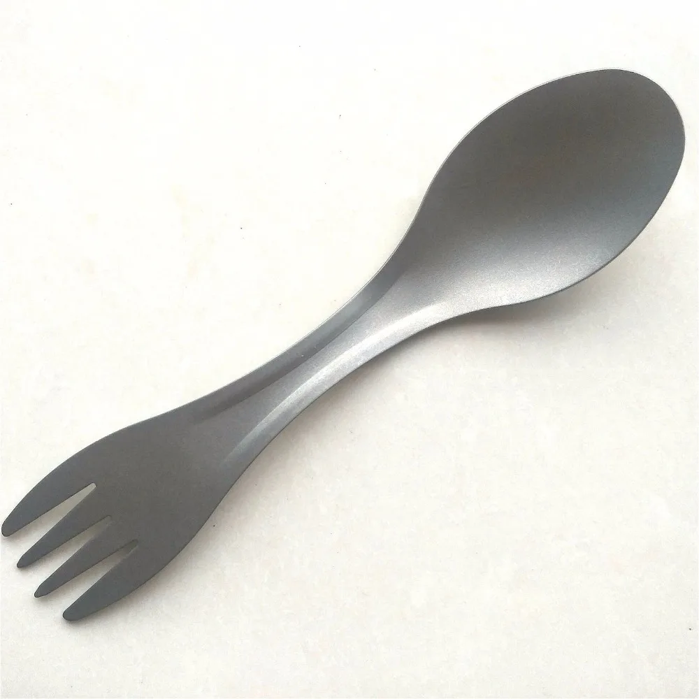 

EDC Outdoor Camping Picnic Titanium Spoon Tableware Titanium Fork Ultralight Pure Titanium Spork Multi Tools