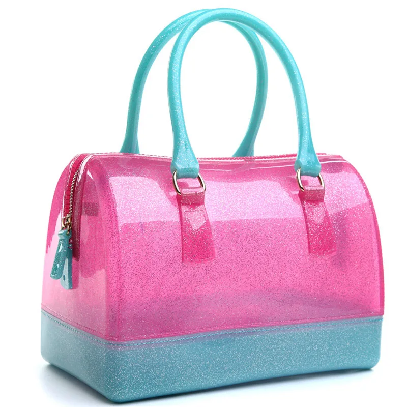 Spring Summer Luxury Patchwork Women Silicon Candy Transparent Spring Summer Luxury Patchwork Women Silicon Candy Transparent Pillow Crossbody Messenger Bags Handbags Bolsa Feminina 40 In Top Handle From Luggage