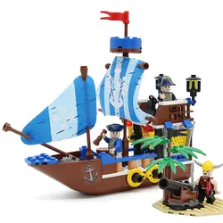 200 шт. Пираты статье кирпич за головами пиратский корабль строительные блоки рождественские подарки игрушки для детей 9112 образование
