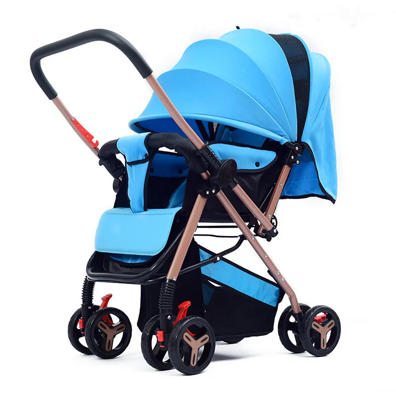 Легкие детские коляски, складные, переносные, на четырех колесиках, на колесиках, детская коляска, зонт, коляска carrinho de bebe, коляска - Цвет: blue