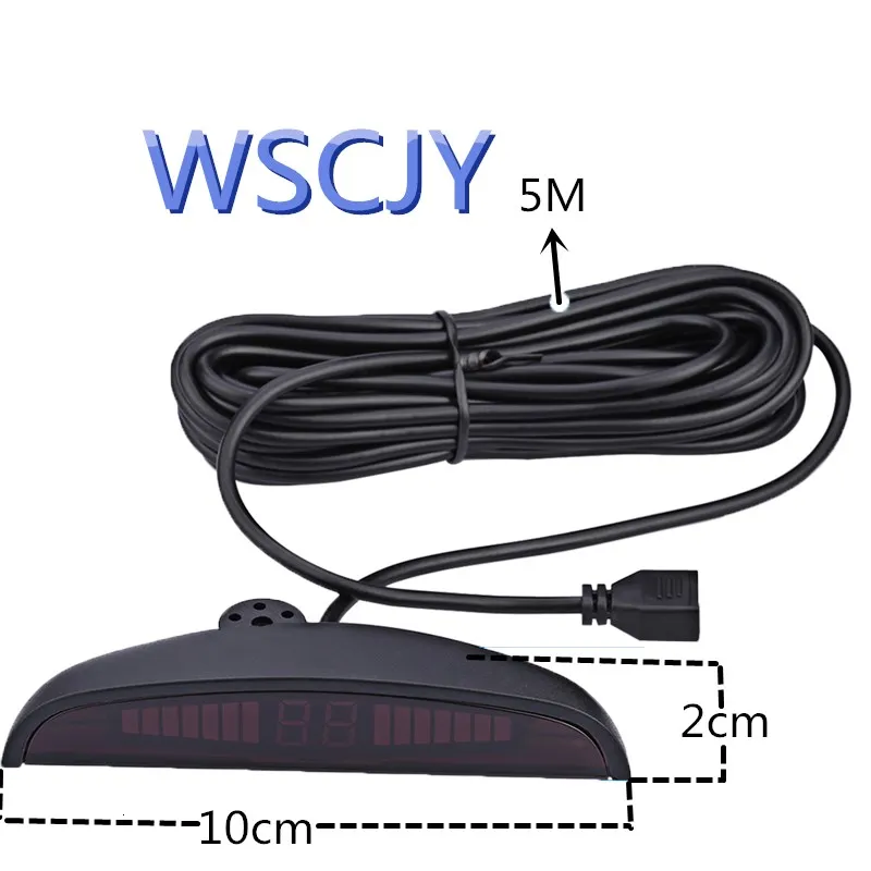 Automobile small crescent LED Parking Sensor  Kit 4 Sensor 22MM Backlight Display reverse radar vehicle safety system