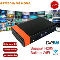 GTMedia V8 Nova DVB-S2 Freesat спутниковых ТВ приемник H.265 встроенный WI-FI + 1 год Европа Испания CCcam ТВ коробка новая версия V8 супер