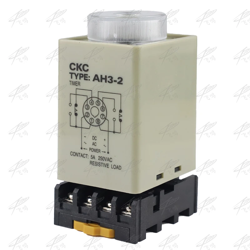 110v 0-30s Power on Delay Ah3-3 Timer Relay With Socket Base Pf083a 8 Pins for sale online