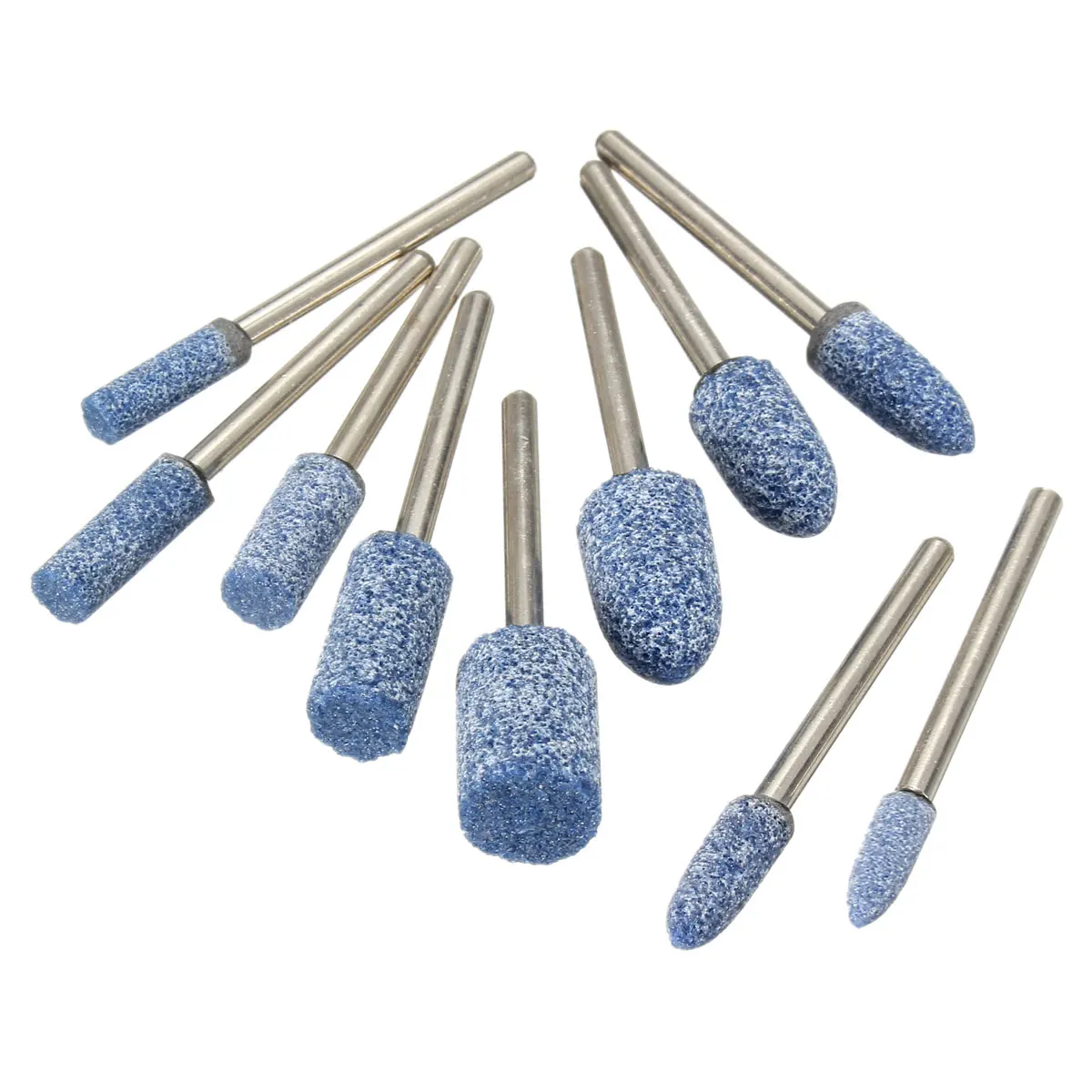 10pcs 3mm Professional Nails Art Electric Drill Bits File Blue Abrasive