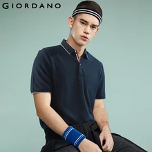 Giordano Футболка Polo slim fit с боковыми разрезами на талии, выполнена в нескольких цветовых вариантах и имеет несколько размеров на выбор