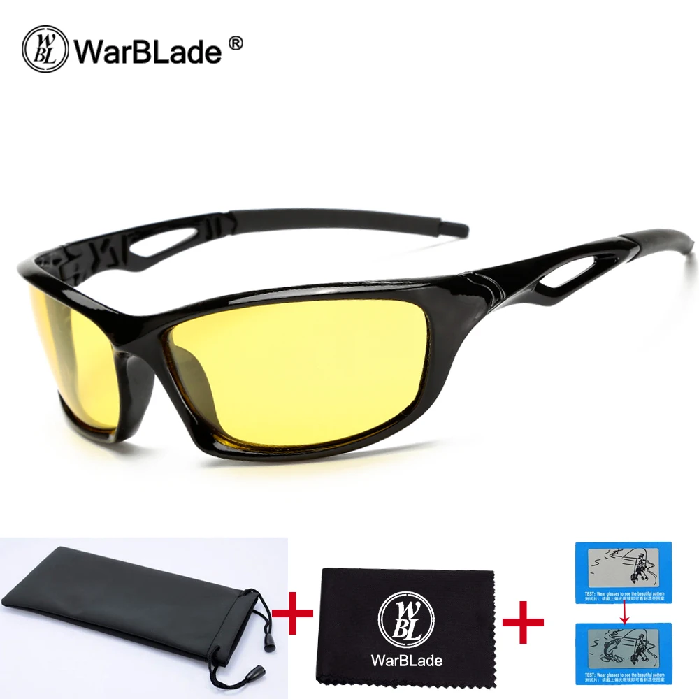 WarBLade Новое поступление мужские солнцезащитные очки для вождения автомобиля очки ночного видения антибликовые желтые Солнцезащитные очки женские очки для вождения - Цвет оправы: night vision