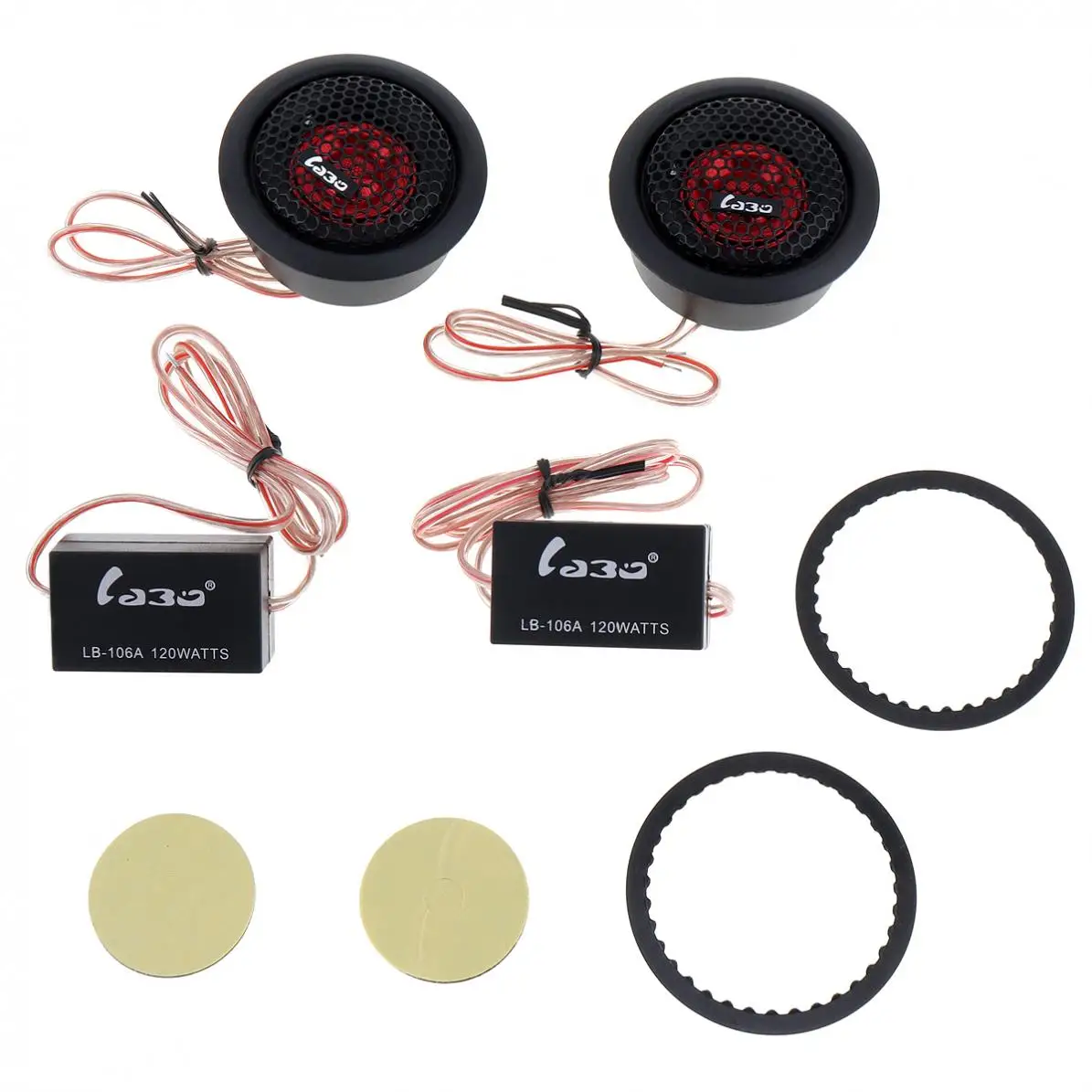 Labo 2 pcs 120W Car Dome Tweeter Speaker Car Audio automotive automobile Loudspeaker Car Stereo Treble Speaker for Car