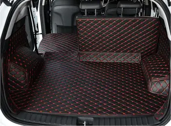 

New arrival & Free shipping! Full set trunk mats for New Hyundai Tucson 2017-2015 waterproof cargo liner carpets for Tucson 2016