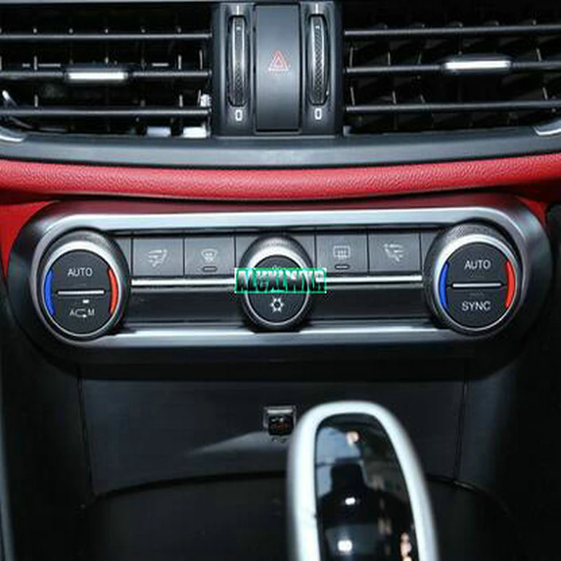 Для Alfa Romeo Giulia Stelvio автомобильный Стайлинг ABS Хром Центр Кондиционер Регулировка рамка отделка автомобильные аксессуары