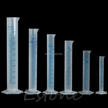 250 мл пластиковый Градуированный Цилиндр измерительный цилиндр лабораторная жидкость пробная пробирка банка инструмент