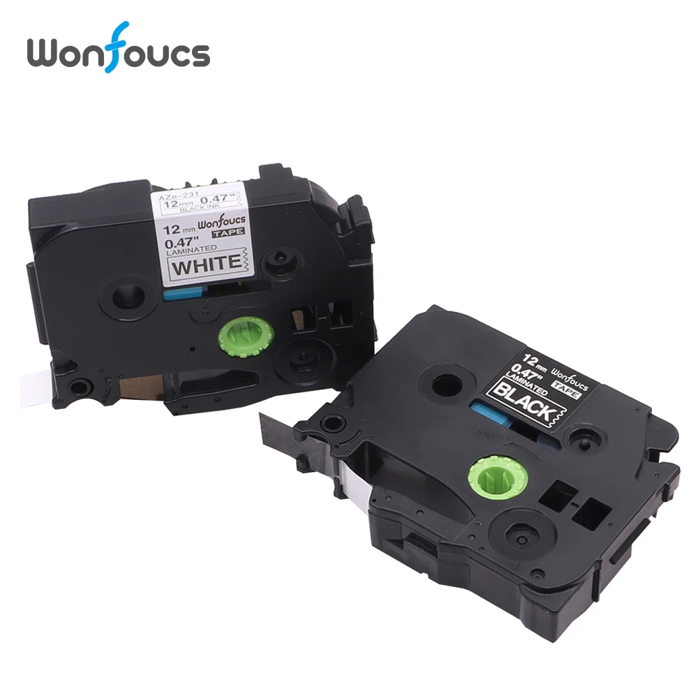 

2pcs Brother tz Tapes TZe231 Tze335 tz231 335 Mixed Color Standard Laminated Label Ribbons For Bruder P-Touch Label Maker