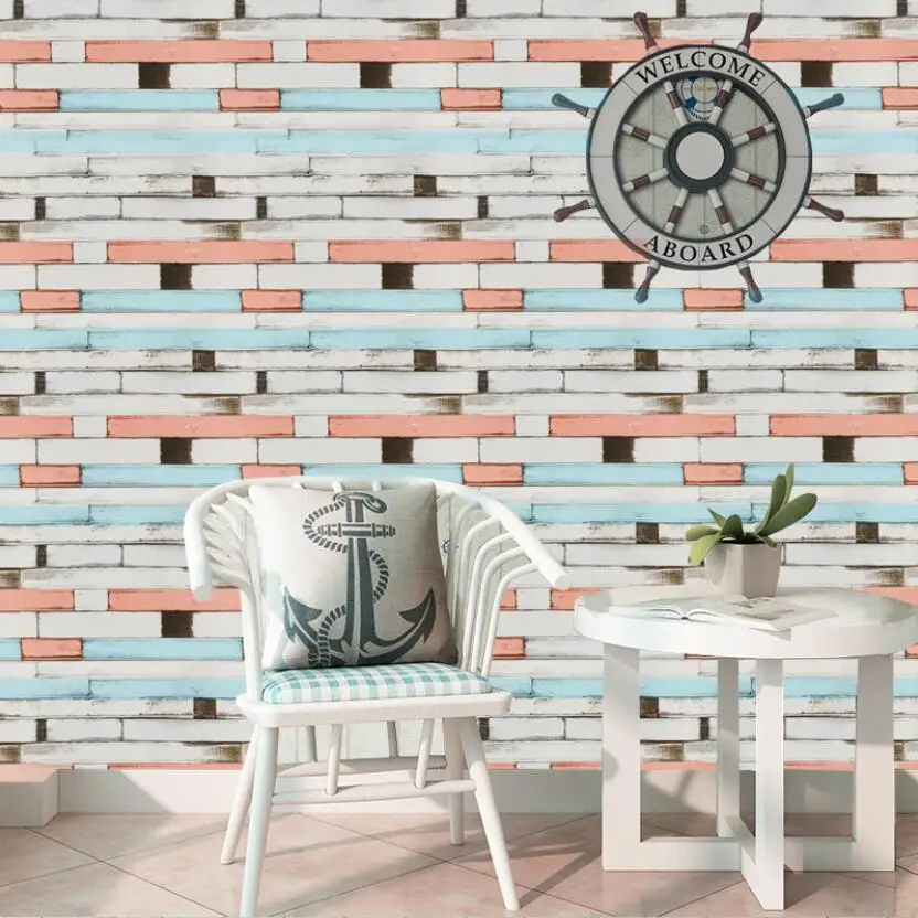 Télécharger gratuitement Images Fashion Fresh Colorful Brick Wallpaper 3d Pvc Dorm Room Decor dernière salutations