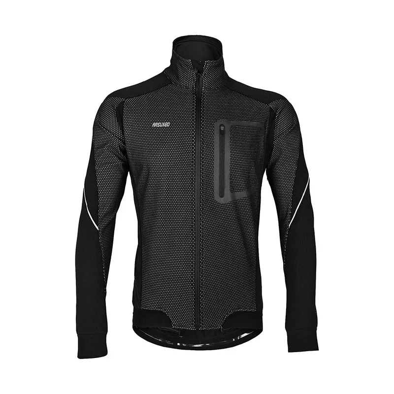 ARSUXEO для мужчин зимние теплые Велоспорт куртка термальность Руна Велосипедный спорт костюмы спортивное пальто MTB велосипеда Джерси ветро