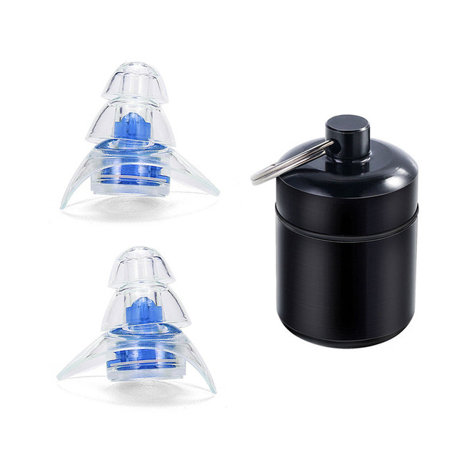 Ear Plugs Ear Protection Soft Silicone Reusable Music Earplugs Noise Reduction For Sleep DJ Bar Bands Sport W/ Case